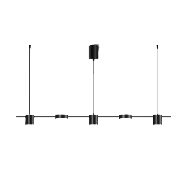 Luminária Pendente Minimalista Linear Retangular LED Tube - 125cm / Dourado