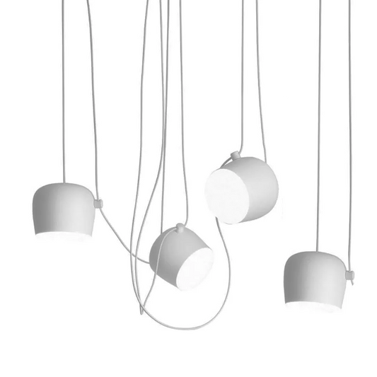 Luminária Pendente Moderna Minimalista Fantasy 4 Cúpulas Branco Ø24cm - Default Title