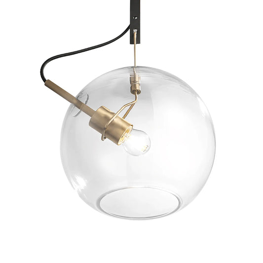 Luminária Pendente Moderno Minimalista Globo de Vidro Polo - A