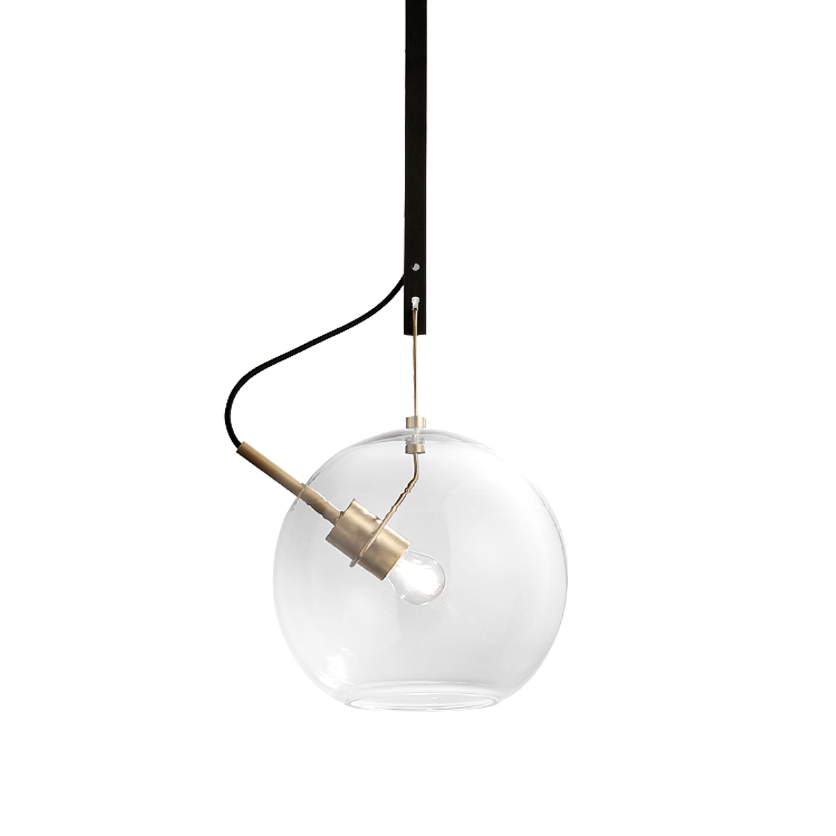 Luminária Pendente Moderno Minimalista Globo de Vidro Polo - A