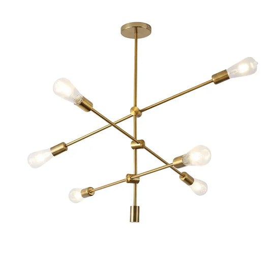 Luminária Pendente Moderno Minimalista Sputnik Atomus - Dourado